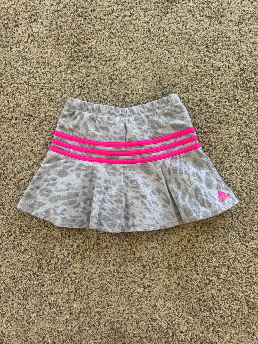 adidas Girls' Gray Leopard Skort